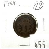 1864 2-cent piece