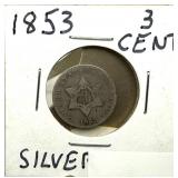 1853 3-cent silver