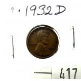 1932-D Lincoln cent