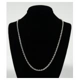 Sterling silver 24' rope chain, 11.2 grams