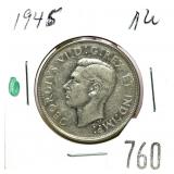 1945 Canadian half dollar