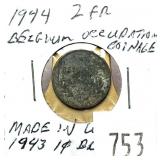 1944 Belgian 1 cent