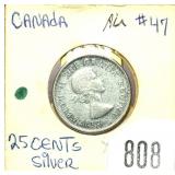 1958 Canadian quarter