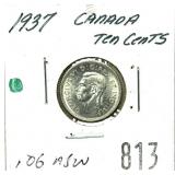 1937 Canadian 10 cents