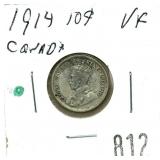 1914 Canadian 10 cents