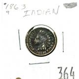 1863 Indian Head cent