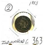 1863 Indian Head cent