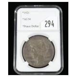 1921 Peace dollar