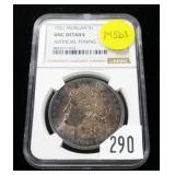1921 Morgan dollar, NGC slab certified Unc.
