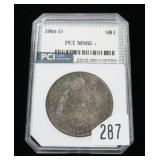 1904-O Morgan dollar, PCI slab certified MS-65+