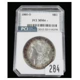 1902-O Morgan dollar PCI slab certified MS-64+