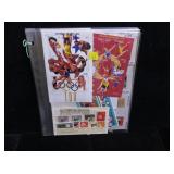 Lot, 9 pages Olympic Souvenir Sheets plus some