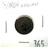 1864 Indian Head cent