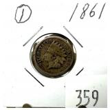 1861 Indian Head cent