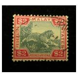 Malaya 35, sideways wmk 3, used, CV $140