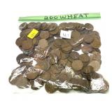 Lot of wheat cents, 200 pcs.