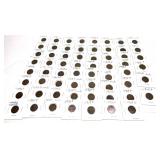 Lot of early wheat cents, 62 pcs.