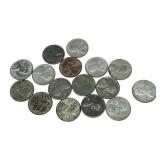 Lot of steel cents, 16 pcs.