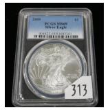 2009 Silver Eagle, PCGS slab certified MS-69