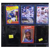 Lot, 4 baseball cards: Bo Jackson, Barry Bonds,