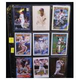 Lot, 9 Baseball Cards, includes Strawberry,