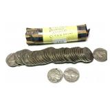 Roll of 1936 Buffalo nickels, 40 pcs.