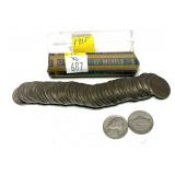 x2- Rolls 1938 Jefferson nickels, -x2 rolls, Sold