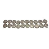 x20- Buffalo nickels, full dates, -x20 nickels,