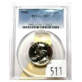 1960 quarter, PCGS slab certified Proof-67