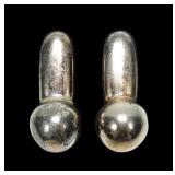 Vintage Napier sterling silver clip earrings,