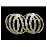 Sterling silver incised loops pin, approx. 1.75'L.
