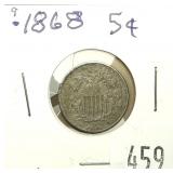 1868 Shield nickel