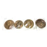 x4- Presidents and Notable People medals,