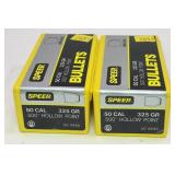 Lot, 2 Speer .50 Cal. 325-grain HP bullets