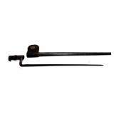 U.S. Civil War  bayonet with US leather frog and