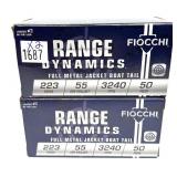 x2- Boxes of .223 REM 55-grain FMJ BT Fiocchi