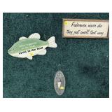 Lot, 3 assorted fishing wooden signs