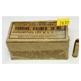 Vintage box of Western .30 Cal M1 carbine