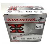 Box of 12 Ga. 2.75" No. 4 Winchester high brass