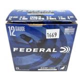 Box of 12 Ga. 2.75" No. 4 Federal game laods, 25