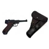 Leather Luger holster, back marked JKH43