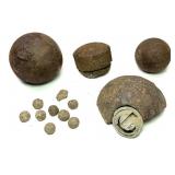 Lot, salvage shot cannon balls - NO SHIPPING
