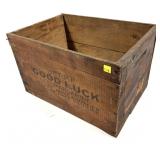 Wooden Jelke Good Luck Margarine Crate,