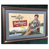 Vintage Dr. Pepper poster, framed and