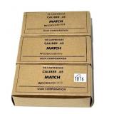x3- Boxes of .45 Match Olin Corp. cartridges,