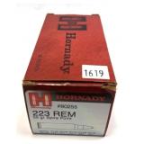Box of .223 REM 55-grain Spire point Hornady