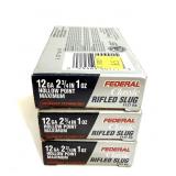 x3- Boxes f 12 Ga. 2.75" Federal rifled hollow