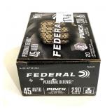 Box of .45 Auto 230-grain Federal hollow point