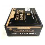 Box of .457" Speer lead round balls, 100 balls for