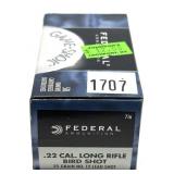 Box of .22 LR. birdshot No. 12 Federal